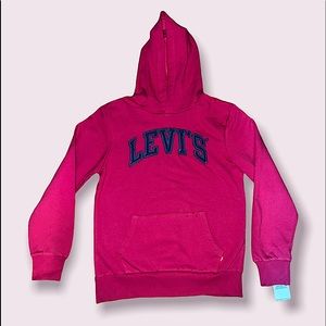 BOY’S RED LEVI'S LOGO FLEECE HOODIE (L)